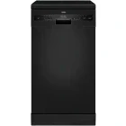 Masina de spalat vase Amica DFM46C8EOiBH, Slim, 10 seturi, 8 programe, Clasa C, OpenDry, AquaStop, 45 cm, Negru