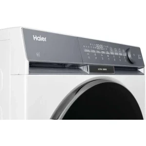Haier HD80-CQ387U1-S, Pompa de caldura, 8 kg, Clasa C, Inverter, hOn, Iluminare interioara, Alb