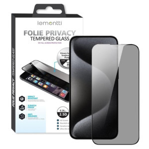 Lemontti Sticla Privacy Full Fit Black pentru iPhone 17e