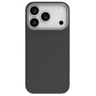 Lemontti Capac protectie spate Slim Aramid/Kevlar Magsafe 600D Black/Grey pentru iPhone 17 Pro Max