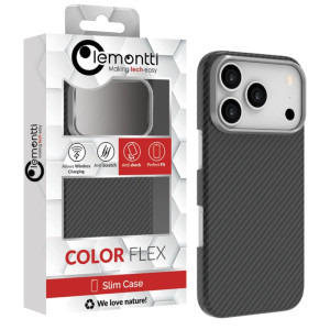 Lemontti Capac protectie spate Slim Aramid/Kevlar Magsafe 1500D Black/Grey pentru iPhone 17 Pro Max