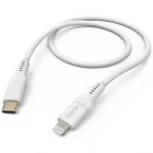 Cablu de date / adaptor Hama USB-C Male la Lightning Male, 1.5 m, White