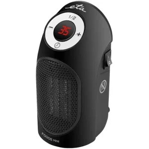 ETA Aeroterma ceramica Fogos Mini 1623, 400 W, Ventilare, Negru