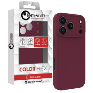 Lemontti Capac protectie spate Silicon Soft Slim Magsafe Dark Red pentru iPhone 17 Pro