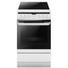 Aragaz Hansa FCCW58200, Electric, 4 zone de gatit, Autocuratare hidrolitica, Grill, Clasa A, 50 cm, Alb