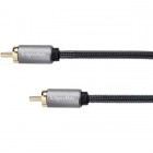 Cablu audio Kruger&Matz RCA Male - RCA Male, 1m, negru