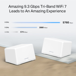 MERCUSYS 2.5Gigabit HALO H47BE Tri-Band WiFi 7 2buc
