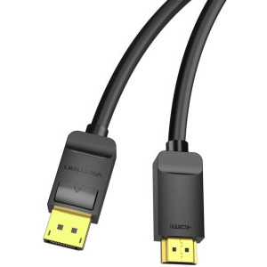 Vention DisplayPort Male - HDMI Male, 3 m, negru