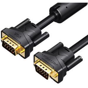 Vention VGA Male - VGA Male, 5 m, negru