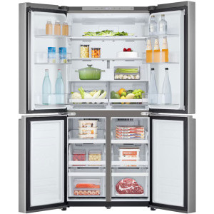 LG GMB860PYDE, 530 L, Clasa E, Full No Frost, Smart Inverter, LinearCooling, Multi Air Flow, Smart Fresh Air, Economic Care+, 179 cm, Inox