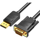 Cablu video Vention DisplayPort Male - VGA Male, 1080p@60Hz, 3 m, negru