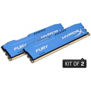 HyperX Fury Blue 16GB DDR3 1600 MHz CL10 Dual Channel Kit