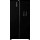 Frigider Side By Side Heinner HSBS-520NFBKWDF+, 519 L, Full No Frost, Multi Air-Flow, Dozator de apa, Control touch, Filtru Antibacteria, Clasa F, 179 cm, Negru