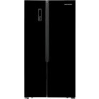 Frigider Side By Side Heinner HSBS-H442NFBKE++, 442 L, No Frost, Display, Functie Smart, Congelare + Racire rapida, Clasa E, 177 cm, Negru