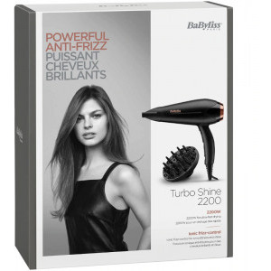 BaByliss D570DE Turbo Shine, 2200W, Negru/Auriu