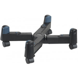 Procart Suport mobil pentru unitate PC, ajustabil 8-25 cm, 4 roti pivotante, Negru