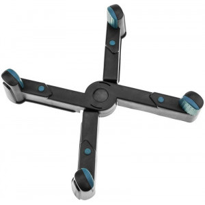 Procart Suport mobil pentru unitate PC, ajustabil 8-25 cm, 4 roti pivotante, Negru