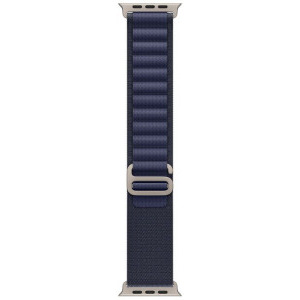 Apple Alpine Loop, 49mm Navy, Natural Titanium Finish - Large