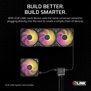 Corsair CUE LINK RX120 Max RGB Starter Kit 120mm Black