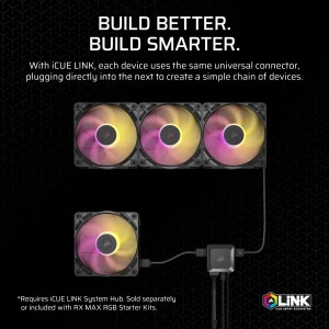 Corsair iCUE LINK RX120 Max RGB Expansion Kit 120mm Black