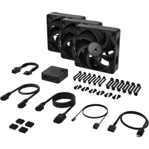 Corsair iCUE LINK RX120 Max Starter Kit 120mm Three Fan Pack Black