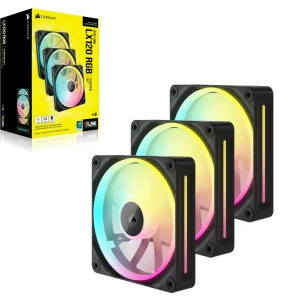 Corsair iCUE Link LX120 RGB Starter Kit 120mm Three Fan Pack Black