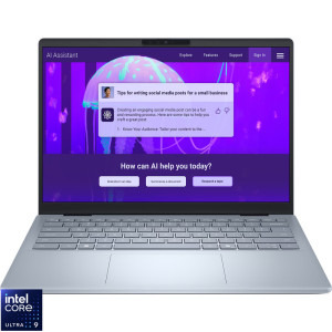 Laptop DELL 14 Plus DB14250, 2.5K, Procesor Intel® Core™ Ultra 9 288V (12M Cache, up to 5.10 GHz), 32GB LPDDR5X, 1TB SSD, Intel Arc 140V, Win 11 Pro, Ice Blue, 3Yr CIS