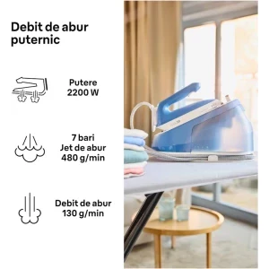 Braun Statie de calcat CareStyle 3 IS3255BL, 2200W, 130g/min, Alb/Albastru