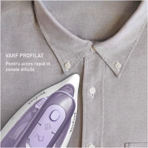 Tefal Fier de calcat pentru voiaj First Class DB1612E0, 1000W, 10g/min, Alb/Violet