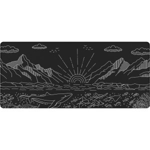 Mouse pad Dark Project Nostra XL, Black/White