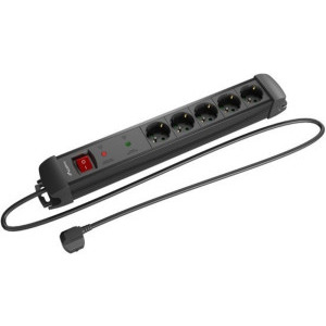 Lanberg SP1-05F-0150-BK, 5x Schuko, 1.5m, Black