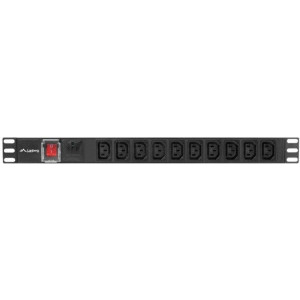 Lanberg PDU PDU-10I-0200-IEC-BK 10x IEC C13, 2m, Black-grey