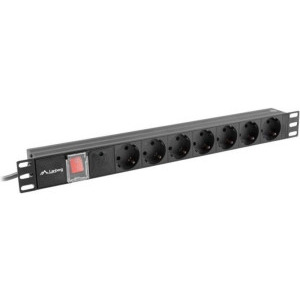 Lanberg PDU PDU-07F-0200-IEC-BK 7x SCHUKO, 2m, Black