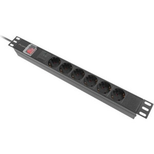 Lanberg PDU PDU-06F-0200-IEC-BK 6x SCHUKO, 2m, Black