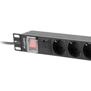 Lanberg PDU-08F-0200-BK, 8x SCHUKO, 2m, Black