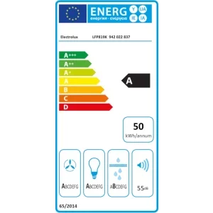 Electrolux telescopica LFP819K, Putere de absorbtie 650 m3/h, 4 trepte, SilenceTech, Hob2Hood, Breeze, Clasa A, 90 cm, Negru