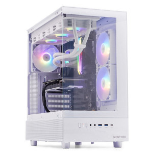PC Gaming BALAUR Legendar Max Alb, Intel i5-14400F 2.5GHz, 32GB DDR5, 1TB SSD, RX 9060 XT 16GB GDDR6, Iluminare RGB