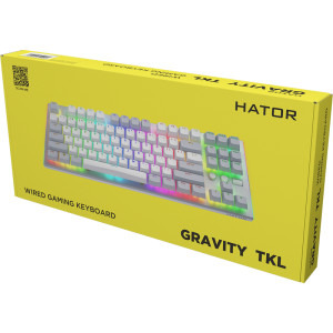 HATOR Gravity TKL RGB White Aurum Orange Linear Rev. 2.0 Switch Mecanica