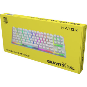 HATOR Gravity X TKL RGB White Aurum Orange Linear Rev. 2.0 Switch Mecanica