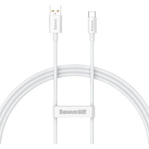 Baseus Superior, USB Male la USB-C Male, 100 W, 2 m, White