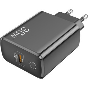 Incarcator retea Lamtech LAM112730, 1x USB-C, Power Delivery 30W, Black