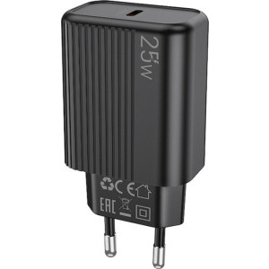 Incarcator retea Lamtech LAM112723, 1x USB-C, Power Delivery 25W, Black