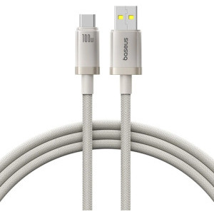 Cablu de date / adaptor Baseus Titanium, USB Male la USB-C Male, 100 W, 2 m, Gold