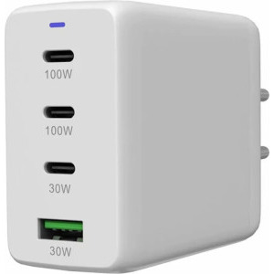 Canyon OnCharge 100ACC, GaN, 3x USB-C, 1x USB, Quick Charge 100W, White