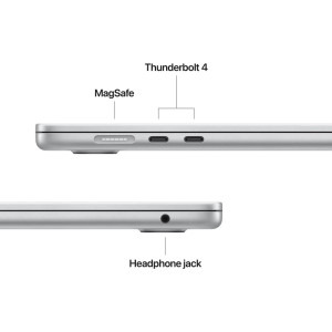 Apple 15.3'' MacBook Air 15 with Liquid Retina, Apple M4 chip (10-core CPU), 32GB, 1TB SSD, Apple M4 10-core GPU, macOS, Silver, INT keyboard, 2025