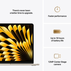 Apple 13.6'' MacBook Air 13 with Liquid Retina, Apple M4 chip (10-core CPU), 32GB, 512GB SSD, Apple M4 10-core GPU, macOS, Starlight, INT keyboard, 2025