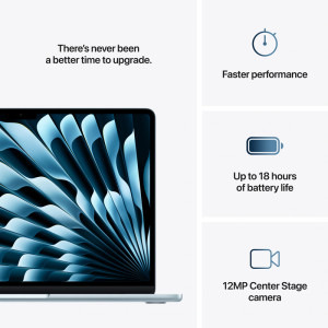 Apple 13.6'' MacBook Air 13 with Liquid Retina, Apple M4 chip (10-core CPU), 24GB, 1TB SSD, Apple M4 10-core GPU, macOS, Sky Blue, INT keyboard, 2025