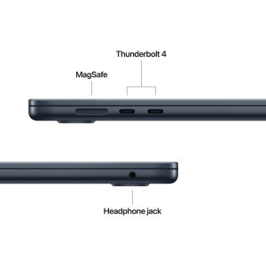 Apple 15.3'' MacBook Air 15 with Liquid Retina, Apple M4 chip (10-core CPU), 24GB, 1TB SSD, Apple M4 10-core GPU, macOS, Midnight, INT keyboard, 2025