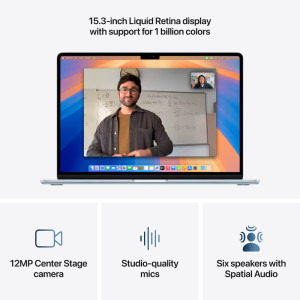 Apple 15.3'' MacBook Air 15 with Liquid Retina, Apple M4 chip (10-core CPU), 32GB, 512GB SSD, Apple M4 10-core GPU, macOS, Sky Blue, INT keyboard, 2025