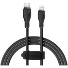 Cablu de date / adaptor Baseus Pudding, USB-C Male la Lightning Male, 20 W, 2 m, Black